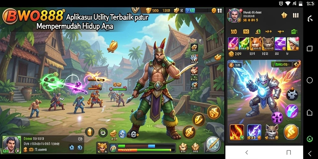 Tampilan utama BWO888 dengan berbagai fitur utility.