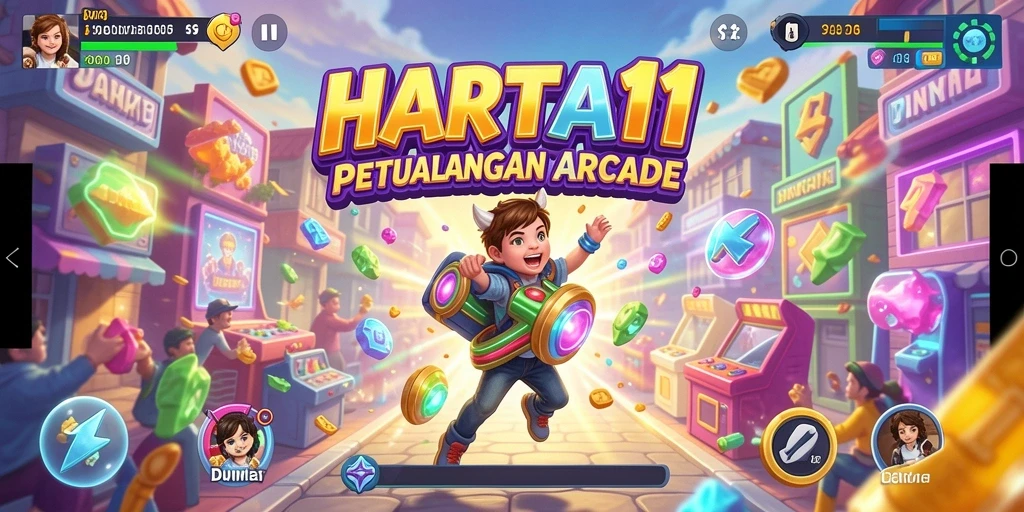 Tampilan gameplay seru HARTA11 dengan aksinya yang menantang.