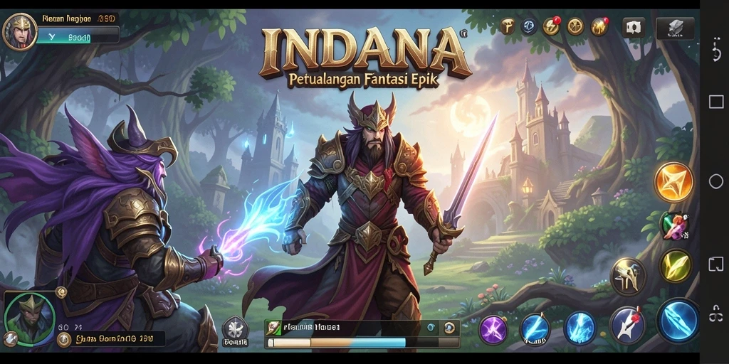 Tampilan gameplay INDAAA yang mendebarkan dan penuh aksi RPG.