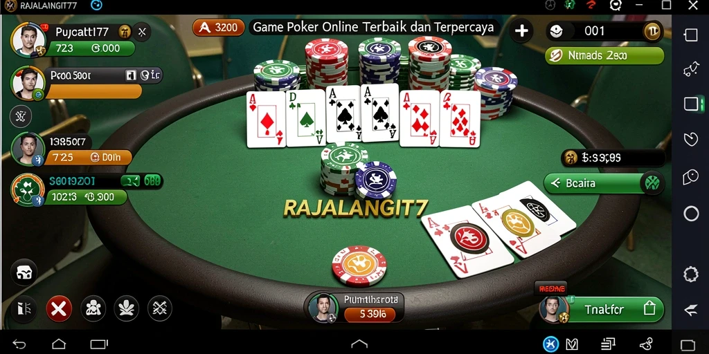 Pengalaman gameplay poker seru di RAJALANGIT77 dengan grafik menarik.