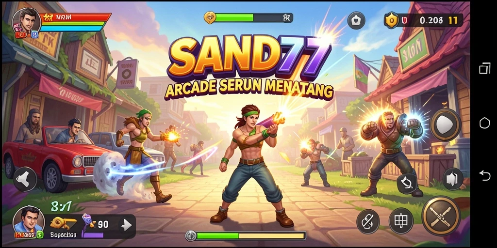 Screenshot SAND77 menampilkan aksi seru dalam gameplay Arcade.