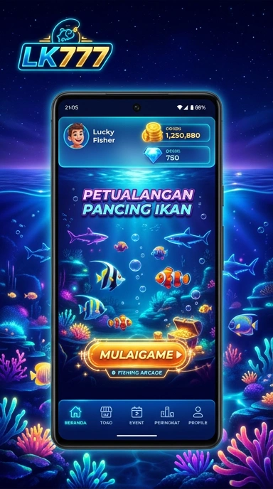 Tampilan utama aplikasi lk777 dengan berbagai kategori aplikasi.